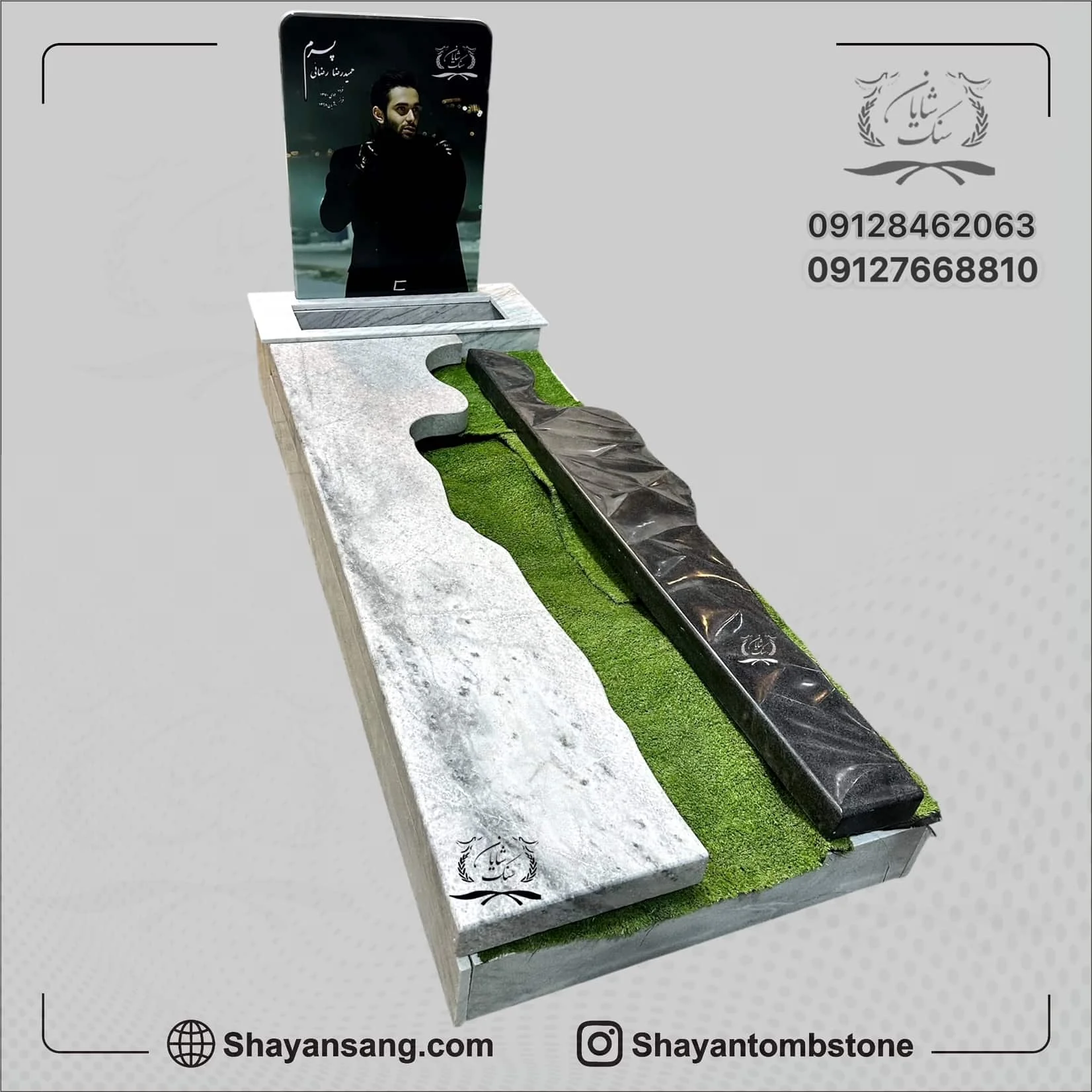 مدل سنگ قبر چمن مصنوعی
